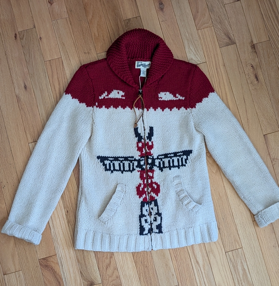 Lucky Brand Vintage Style Cowichan Sweater Size M